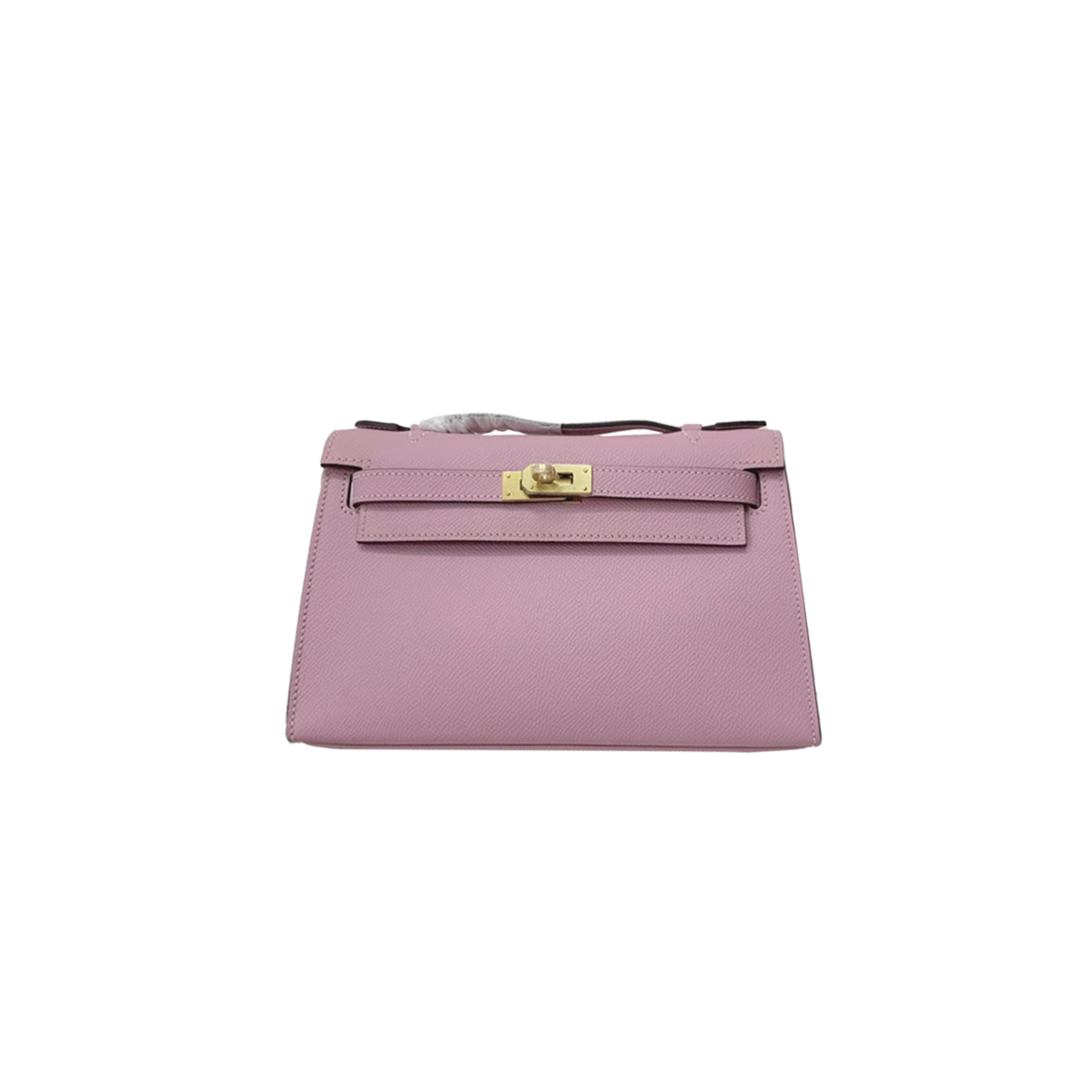 H**mes master mini kelly generation epsom leather mallow purple gold buckle (22*14*7cm)